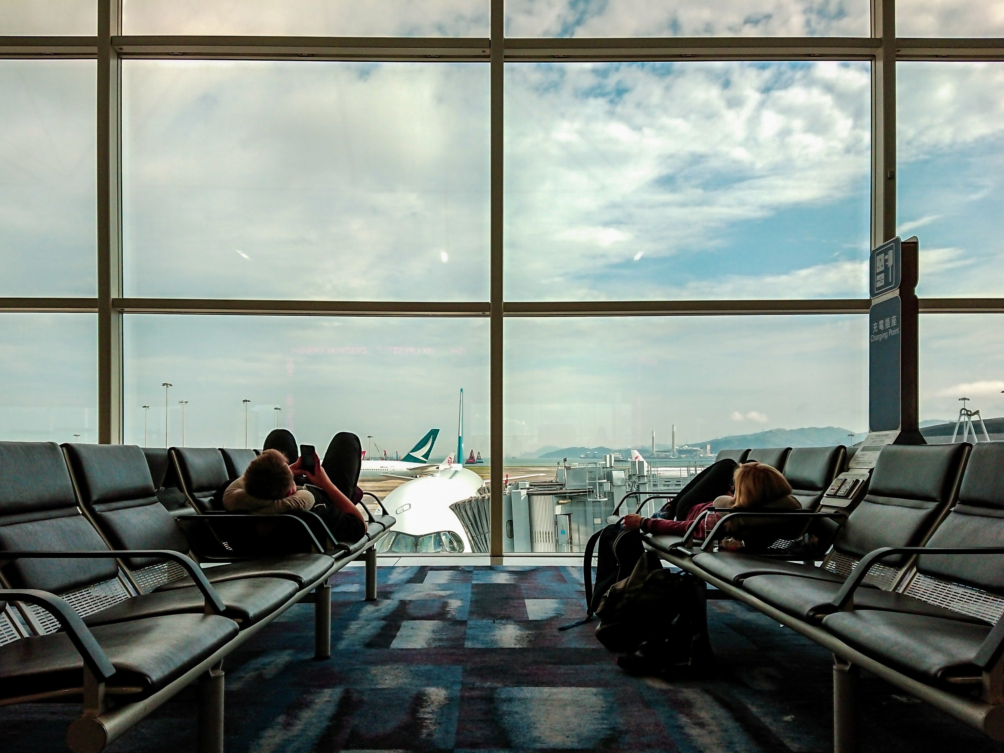 People waiting at the airport