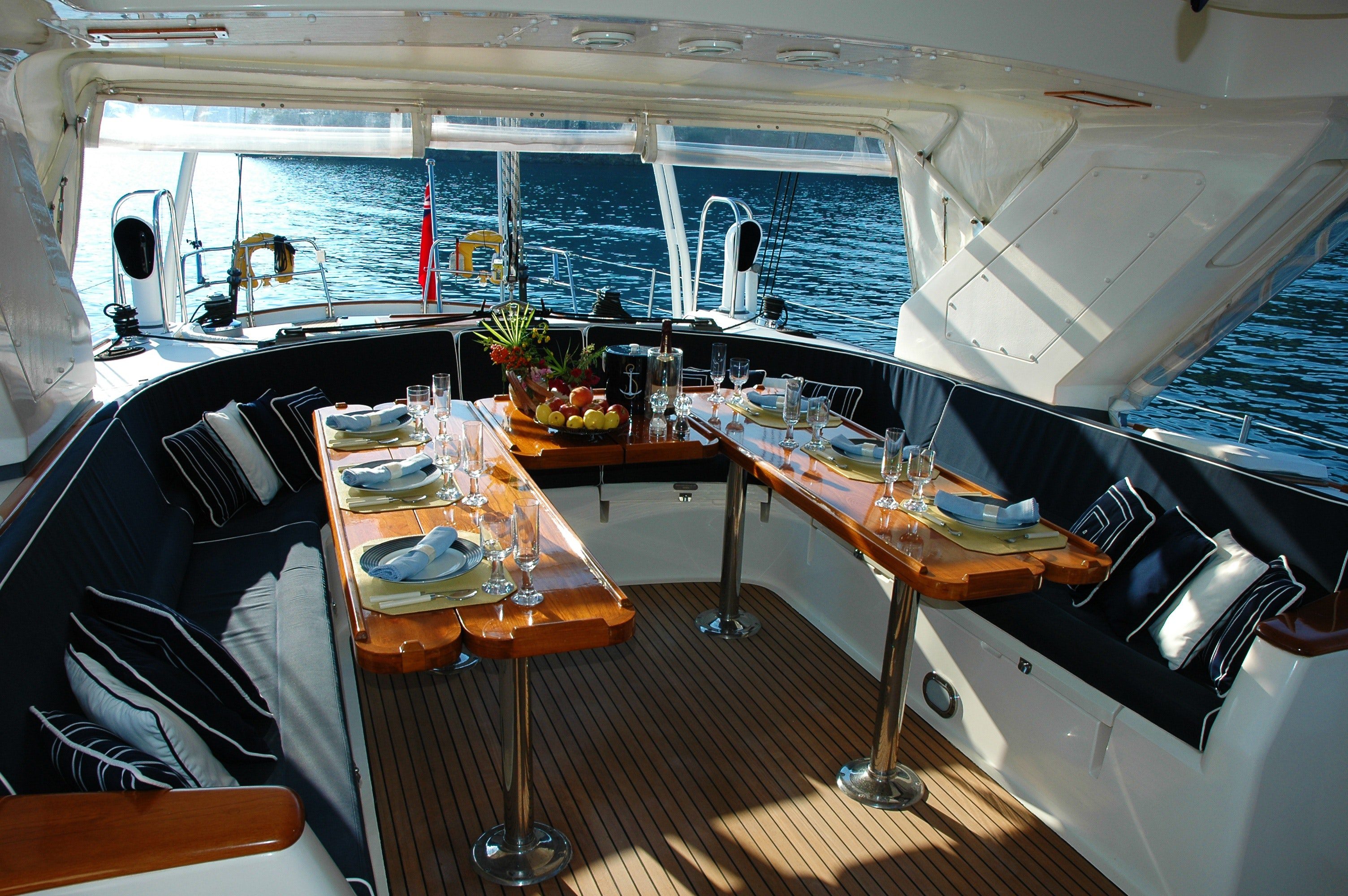 Interior of a private yacht